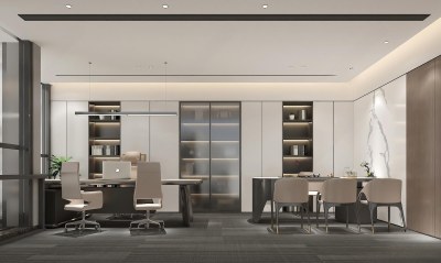 现代总经理办公室3D模型下载